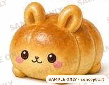 Bunny Brioche concept art, a brioche bun with bunny ears (SAMPLE ONLY)